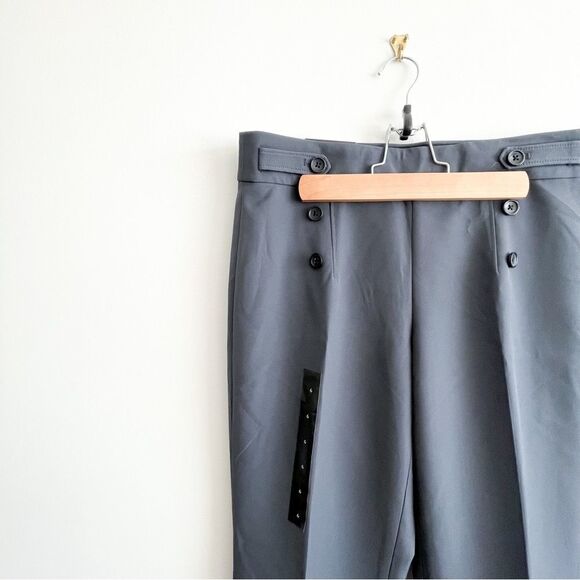 Banana Republic Factory Military Pants Pacific Navy Women's 6 Button Front NWT - Picture 3 of 12